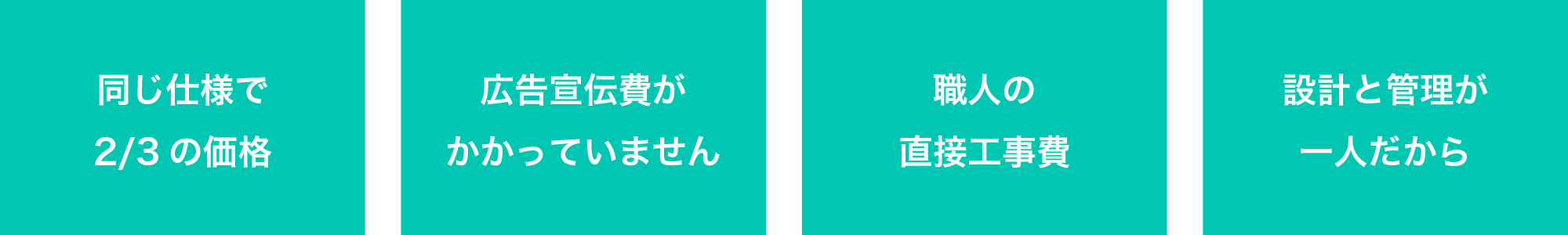 なぜ大手ハウスメーカーとくらべて安いのか